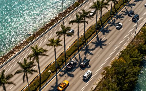Beautiful view en route to Miami Beach from the Airport
