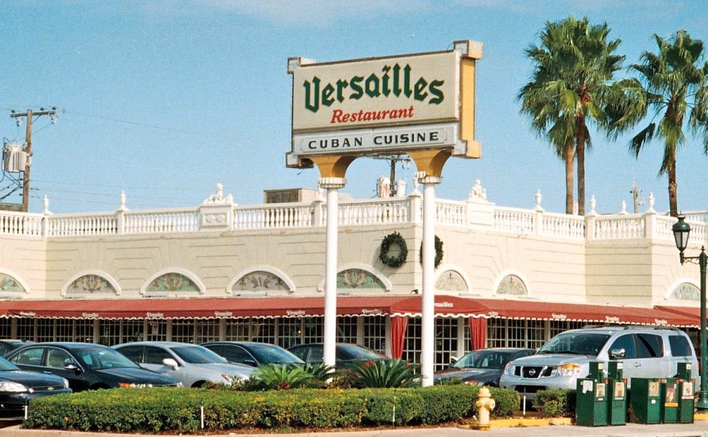 Outside Cuban restaurant Versailles in Little Havana
